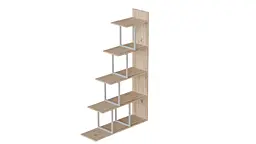 Етажерка Ferrum-decor Стелла 1600x1020x300 Білий метал ДСП Дуб Сан-Марино (FRD-103467) - мініатюра 3