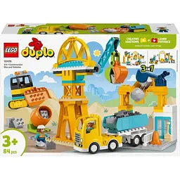 Конструктор LEGO DUPLO Town Будівельний майданчик і техніка 3 в 1, 84 деталі (10476)