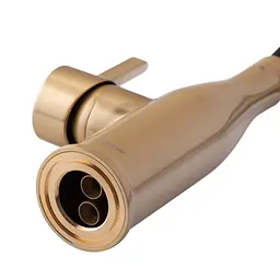 Змішувач для кухні Mixxus Premium Summer 017 Brushed Gold з гнучким виливом MI6964 Золотий - мініатюра 5