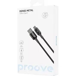 Кабель Proove Dense Metal USB-A to USB-С 1m Black (CCDM20001201) [133338] - мініатюра 5