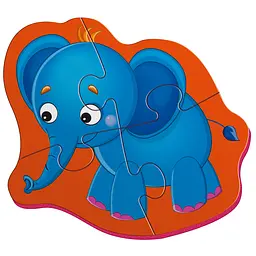 Магнітні бебі пазли Vladi Toys Слоник і зебрік, укр. мова, 4 елементи (VT3208-12) - мініатюра 2