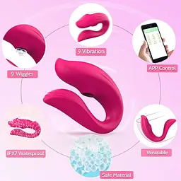 Смарт вібратор для двох Vibrator - pink - app control Boss Series 26-00202 102091 - мініатюра 2