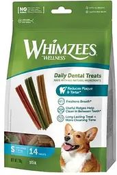 Натуральні ласощі для зубів собак WHIMZEES Dental Treats Stix S 14 шт. - мініатюра 1