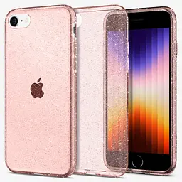 Чохол прозорий силіконовий Spigen Liquid Crystal для iPhone 7/8/SE 2/3 2020/2022 (4.7") Rose Quartz Glitter 042CS21419 - мініатюра 4