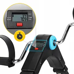 Міні велотренажер 4FIZJO Mini 2 в 1 для рук та ніг MBIKE03 Black/Blue (P-5905973401685) - мініатюра 3