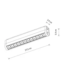 Магнітний трековий світильник Nowodvorski 11336 UT-LVM Focus Swing LED 1x12W 4000K 1000Lm IP20 чорний - мініатюра 5