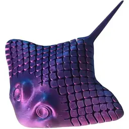Іграшка антистрес 3D друкований рухомий скат з PLA 14.5 см Фіолетовий (6901560892521)