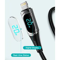 Дата кабель USB-C to Lightning 2.0m 20W Digital Display black Essager (EXCTL-YDA01) - миниатюра 10