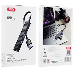 Хаб розгалужувач спідниця XO Hub014A на 3 порти Usb + microSD - мініатюра 3