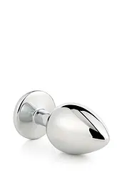 Анальна пробка Gleaming Love Silver Plug Medium 8.3 см (прозорий) - мініатюра 5