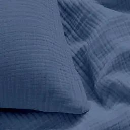 Наволочка Cosas Denim муслінова 40х60 см темно-синя (026Muslin_Denim_40x60) - мініатюра 2