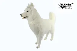 М'яка іграшка Hansa Сибірський хаскі, білий, Hansa, 115 см