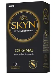 Презервативи SKYN Original 10 шт — безлатексні контрацептиви, тонкі, гіпоалергенні, для безпечного комфорту під час близькості