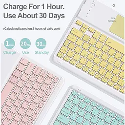 Чохол Для Клавіатури CLALOC З Мишею Для Ipad Pro 11" 1-Го 2-Го 3-Го 4-Го Покоління, Квадратні Ножиці Тип Клавіш 78 Клавіш - мініатюра 8