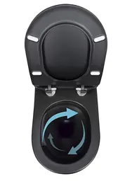 Унітаз підвісний Qtap Taurus Ultra Quiet, з сидінням Slim Duroplast/ Soft-close/ Quick Release QT2433084EUQMB - мініатюра 5