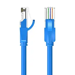 Патч-корд Vention Cat.6 UTP Patch Cable 0.5 м Blue (IBELD) - мініатюра 2