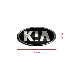 Емблема Kia Хром Пластик 57х115 мм на двосторонньому скотчі 171003 - мініатюра 2