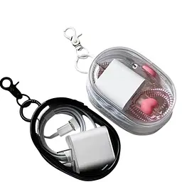 Брелок сумочка Прозорий Чорний Keychain Transparent Black 10.5 х 6.5 см - мініатюра 3