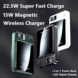 Power bank бездротовий XIYT Y211 / быстрая зарядка / Magsafe / Magnetic / 22.5 Вт + 15 Вт / 10000 мА·год - мініатюра 2