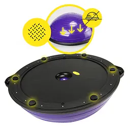 Балансувальна платформа (півсфера) Cornix Bosu Ball 58 см з еспандерами Violet XR-0454 - мініатюра 3