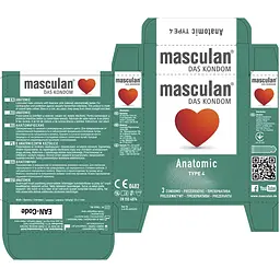 Презервативи Masculan Anatomic Тип 4 анатомічної форми 3 шт. - мініатюра 3