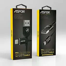 Кабель Aspor A122 USB – Lightning (2.1A/1.2м)- білий - мініатюра 3