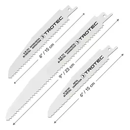Набір пиляльних полотен для пили шабельної Trotec Wood/Metal Set 5 шт. (DAS302822) - мініатюра 3