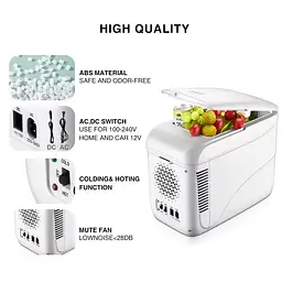 Автохолодильник 9L - К9А охолодження/нагрів (12v) White - мініатюра 7