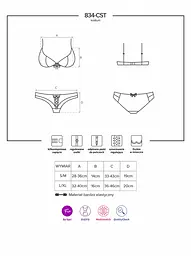 Костюм медсестри Obsessive 834-CST-6 L/XL блакитний - мініатюра 7