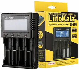 Інтелектуальний зарядний пристрій для акумуляторів Li-Ion/LiFePO4/Ni-Mh на 4 незалежні канали з рухомими контактами 18650, AA, AAA LiitoKala Lii PD4 - мініатюра 2