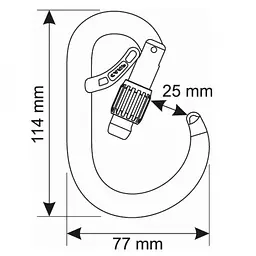 Карабін Camp Core Belay Lock Gunmetal (1060-2926) - мініатюра 4