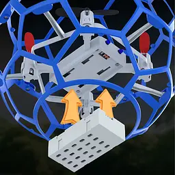 Літак на радіокеруванні SCHE L0717 Ball Drone Blue - мініатюра 2