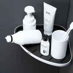 Набір аксесуарів для ванної кімнати МВМ My Home MVM-09 білий з чорним (MVM-MH-09 WHITE/BLACK) - мініатюра 8