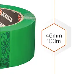 Пакувальна клейка стрічка Polax, зелена 45 мм × 100 м (101-116) - мініатюра 5