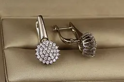 Сережки Xuping Jewelry новий всесвіт 2.4 см сріблясті - мініатюра 2