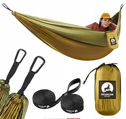 Гамак туристичний Mountain Goat 270 x 140 см одномісний, підвісний Olive (P-5905973403122) - мініатюра 7
