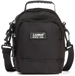 Тканинна чоловіча сумка Lanpad чорний (LAN61028 black) - мініатюра 1