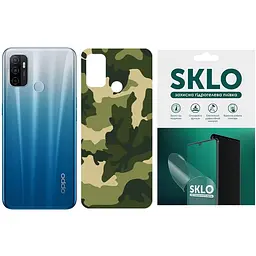 Захисна плівка SKLO Back тил Camo для OPPO A5 / A3S / AX5 / R15-NEO Зелений / Army Green