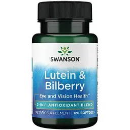 Лютеїн та чорниця Swanson Lutein & Bilberry 120 м'яких капсул