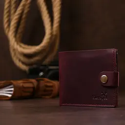 Жіноче вінтажне портмоне Shvigel 16457 бордове - мініатюра 6