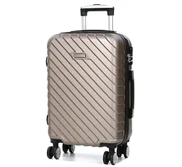 Валіза маленька S ABS-пластик Madisson Snowball 03403 58х38х23см 35 л Шампань