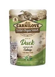 Вологий корм Carnilove Duck with Catnip Pouch для кішок з качкою і котячою м'ятою 85 г