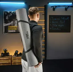 Коврик для йоги Trex Sport TX-019NGM NBR 1см 190х80 сірий - мініатюра 11