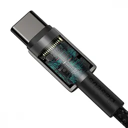 Кабель Baseus Tungsten Gold Fast Charging Type-C to Type-C 100W (2m) black (CATWJ-A01) - мініатюра 2