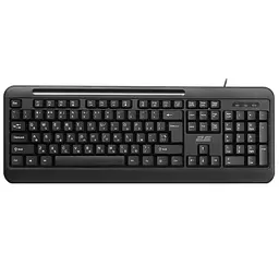 Клавіатура мембранна USB 2E KM-1040 Black, 104key, USB-A, EN/UK - мініатюра 1