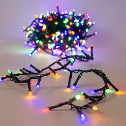 Гірлянда Chomik 200 LED 10 м, мультиколор, ефект блиску, IP44, від мережі (5900779879492) - мініатюра 4