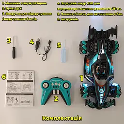 Машинка на радіокеруванні Racing Стиль Формула-1, пускає пар, світиться - мініатюра 9