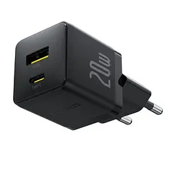 МЗП Baseus Palm Fast Charger 20W (1USB-A/1C) + кабель Type-C to Type-C (P10111608) Cluster Black - мініатюра 2