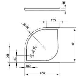 Душовий піддон Radaway Delos A 80x80 SDA0808-01 - мініатюра 5