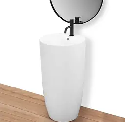 Умивальник Rea Anya 45x45x84 white, окремостоячий (REA-U6503), Глянцева - мініатюра 2